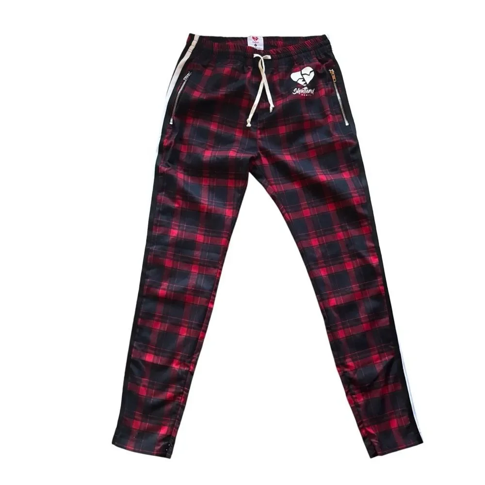 Men’s Boutique Shattered Hearts Plaid Pants Streetwear Emo Grunge Goth